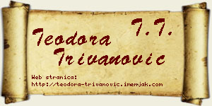 Teodora Trivanović vizit kartica